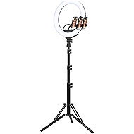 MG Mirror Selfie round + tripod 2.1 m, black - LED Light