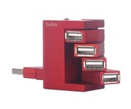 USB hub Saitek  Flexible Smart Hub červený - USB Hub