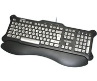 Klávesnice Saitek Eclipse Keyboard - multimediální, černostříbrná, předložka, modře podsvícené kláve - -