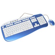 Saitek  Multimedia Keyboard a optická myš modrá metalíza - Keyboard and Mouse Set