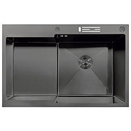 MIXXUS MH7849R-HK Graphite Stainless steel sink with trap, graphite - Stainless Steel Sink