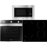 MIDEA 7NM20M1 + MIDEA MIH 616AC + MIDEA AG820A3A - Oven, Cooktop and Microwave Set