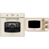MIDEA 65M90M3 IVORY + MIDEA MM720CJ7 - Built-in Oven & Microwave Set