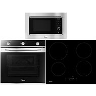 MIDEA 7NM20M1 + MIDEA MIH 654A + MIDEA AG820A3A - Oven, Cooktop and Microwave Set
