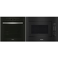 MIELE DGC 7351 Black Line + MIELE M 2240 SC OBSW - Built-in Oven & Microwave Set