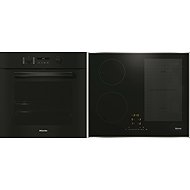 MIELE H 2861-1 BP Black 125 Edition + MIELE KM 7466 FR 125 Edition - Oven & Cooktop Set