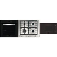 MIELE H 2467 B Active + MIELE KM 2010 + MIELE M 2230 SC - Oven, Cooktop and Microwave Set