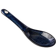 Made in Japan Japanese ramen spoon INDIGO BLUE 15 cm blue ceramic - Spoon