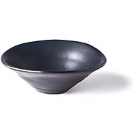 Made In Japan Modern Black Bowl Irregular Shape 14 x 12cm 100ml - Small Bowl