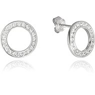 MINET Elegant silver earrings Rings with white zircons (Ag 925/1000, 2,15 g) - Earrings