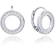 MINET Silver earrings Rings with white zircons (Ag 925/1000, 2,05 g) - Earrings