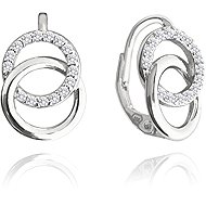 MINET Silver earrings with white zircons (Ag 925/1000, 2,6 g) - Earrings