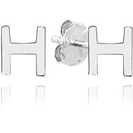 MINET Silver earrings letter "H" (Ag 925/1000, 0,75 g) - Earrings