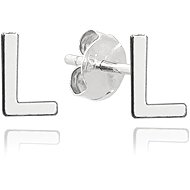 MINET Silver earrings letter "L" (Ag 925/1000, 0,65 g) - Earrings
