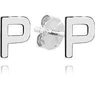 MINET Silver earrings letter "P" (Ag 925/1000, 0,75 g) - Earrings