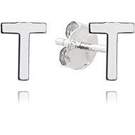 MINET Silver earrings letter "T" (Ag 925/1000, 0,65 g) - Earrings