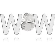 MINET Silver earrings letter "W" (Ag 925/1000, 0,75 g) - Earrings