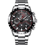 Lige Men's Watch - Silver/Black 9821-4 - Watch