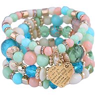 Ladies beaded wrap bracelet - set of 4 - KW8123-5 - Bracelet