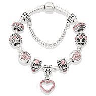 Bracelet in A'la Pandora style - heart P10921-1 - 18cm - Bracelet