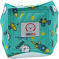 MISOKO & CO Washable diapers for dogs - rocket print, size 2.5 mm, diaper size 2.5 mm. XXL - Dog Nappies