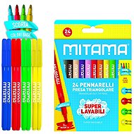 MITAMA abwaschbar, 3 mm, dreieckig - Satz mit 24 Stück - Filzstifte