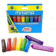 MITAMA washable, MAXI 1-8 mm/8 pcs - Felt Tip Pens