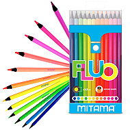 MITAMA FLUO round 3.3 mm, 12 pcs - Coloured Pencils