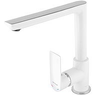 MIXXUS Sink mixer PREMIUM ALEX 018 (NUT), white - chrome - Tap