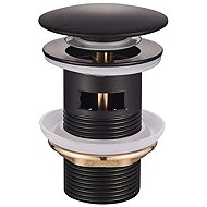 MIXXUS Washbasin outlet for washbasins with overflow Pop-Up-03 Black - Sink Waste Outlet