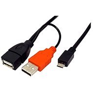 ROLINE USB 2.0 Verbindungs-Kabel OTG, 1m, schwarz - Datenkabel