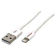 Roline USB kábel Lightning 1m biely - Dátový kábel