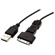 OEM USB 2.0 3-in-1 USB A (M) - Micro USB B (M) / mini USB 5pin B (M) / 1 m Apple - Adatkábel