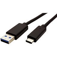 ROLINE USB 3.1, USB 3.0 A (M) - USB C (M), 1m, fekete - Adatkábel