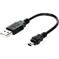 OEM USB A-MINI 5-pin čierny, 0,15m - Dátový kábel