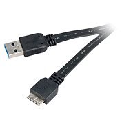 AKASA PROSLIM USB 3.0 prepojovací 1,5 m A-microB čierny - Dátový kábel