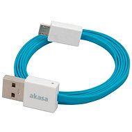 AKASA PROSLIM USB micro modrý 1m - Dátový kábel