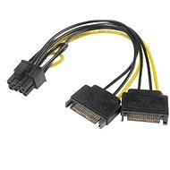 AKASA napájacia redukcia 2× SATA na 8 pin PCIe 2.0 - Redukcia