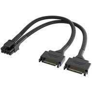 AKASA - Dual SATA to 8-Pin CPU Power Adapter Cable / AK-CBPW33-15 - Adapter