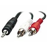 Kabel propojovací audio jack 3,5 Male - 2x Cinch, 10m - -