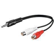 PremiumCord Kábel Jack 3,5 mm-2xCINCH M/F 0,2 m - Audio kábel