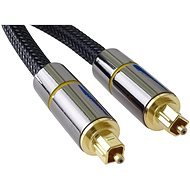 PremiumCord Optický audio kábel Toslink, OD:7 mm, Gold-metal design + Nylon 1 m - Audio kábel
