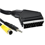 OEM SCART - S-Video / Jack 3,5 mm-es összekötő, 5m - Audio kábel