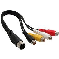 OEM Kábel audio DIN 5pin(M) - 4× cinch(F), 20 cm - Audio kábel
