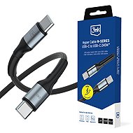 3MK Hyper Cable N-SERIES USB-C/USB-C, Power Delivery, QC 3.0, 240W, 1m Black - Data Cable