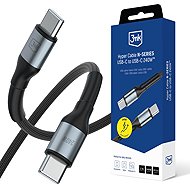 3MK Hyper Cable N-SERIES USB-C/USB-C, Power Delivery, QC 3.0, 240W, 2m Black - Data Cable