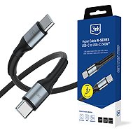 3MK Hyper Cable N-SERIES USB-C/USB-C, Power Delivery, QC 3.0, 240W, 3m Black - Data Cable