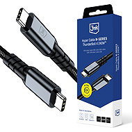 3MK Hyper Cable N-SERIES Thunderbolt 4, 40Gb/s 240W 8K60Hz, 1m Black - Data Cable