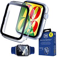 3mk Satin Armor WatchCase+ s tvrzeným sklem na Apple Watch (7/8/9) 41mm průhledný - Protective Watch Cover