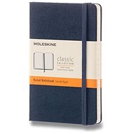 Moleskine S, tvrdé desky, linkovaný, modrý - Zápisník